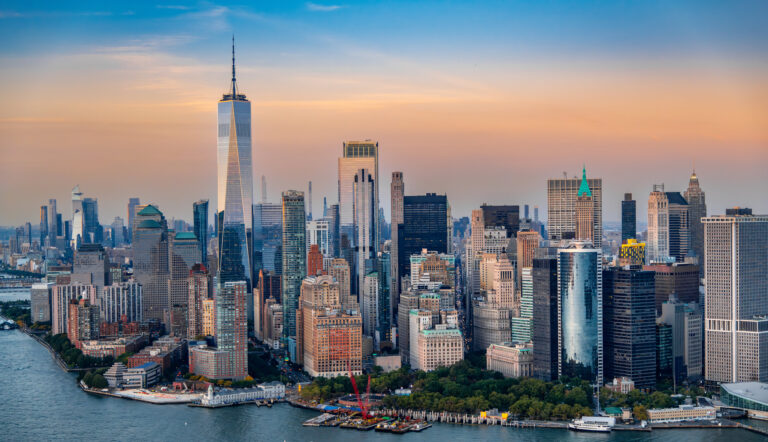 Downtown Manhattan Skyline - Battery Park - Staten Island Ferry - iStock.com Art Wager